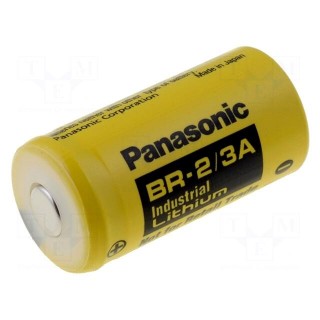 Battery: lithium | 3V | 2/3A,2/3R23 | Ø17x33.5mm | 1200mAh