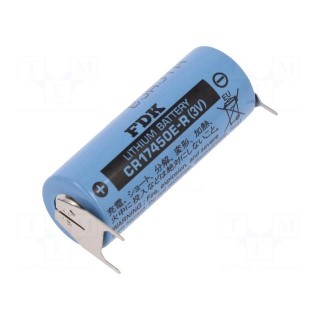 Battery: lithium | 3V | 4/5A,CR8L | 2400mAh | non-rechargeable