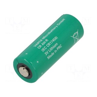 Battery: lithium | 3V | A | 2400mAh | non-rechargeable | Ø17x45mm