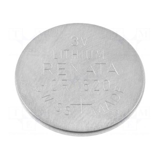Battery: lithium | 3V | coin | Ø16x2mm | 70mAh | non-rechargeable
