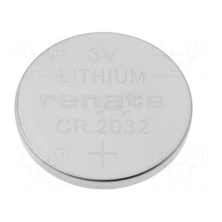 Battery: lithium | 3V | coin | 225mAh | non-rechargeable | Ø20x3.2mm