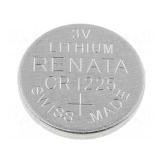 Battery: lithium | 3V | CR1225,coin | Ø12x2.5mm | 48mAh