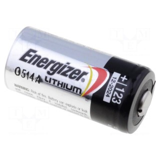 Battery: lithium | 3V | CR123A,R123 | PHOTO | Ø17x34.2mm