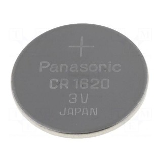 Battery: lithium | 3V | CR1620,coin | Ø16x2mm | 70mAh