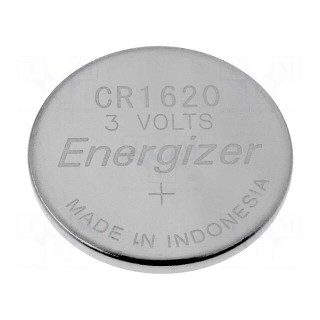 Battery: lithium | 3V | CR1620,coin | Batt.no: 1 | Ø16x2mm | 79mAh