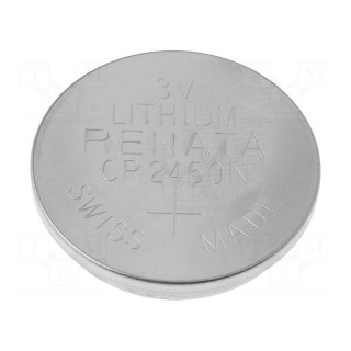 Battery: lithium | 3V | CR2450,coin | Ø24x5mm | 540mAh
