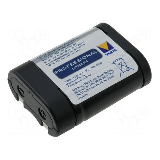 Battery: lithium | 6V | 2CR5 | 34x17x45mm | non-rechargeable