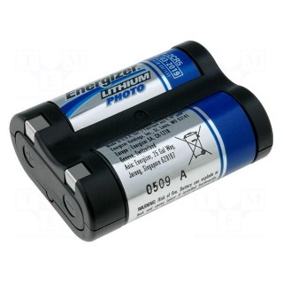 Battery: lithium | 6V | 2CR5 | PHOTO | Batt.no: 1 | 24x17x45mm