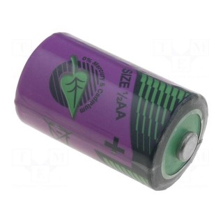 Battery: lithium (LTC) | 3.6V | 1/2AA,1/2R6 | Ø14.7x25.2mm | 1100mAh