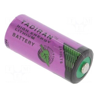 Battery: lithium (LTC) | 3.6V | 2/3AA | Ø14.7x33.5mm | 1600mAh