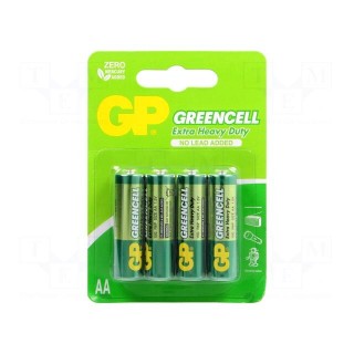 Battery: zinc-chloride | 1.5V | AA | Batt.no: 4 | non-rechargeable