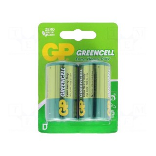 Battery: zinc-chloride | 1.5V | D | Batt.no: 2 | non-rechargeable
