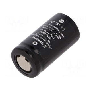 Re-battery: Li-Ion | 18350 | 3.7V | 750mAh | Ø18x35mm | 8A