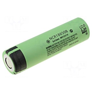 Re-battery: Li-Ion | 18650,MR18650 | 3.6V | 3350mAh | Ø18.2x65mm