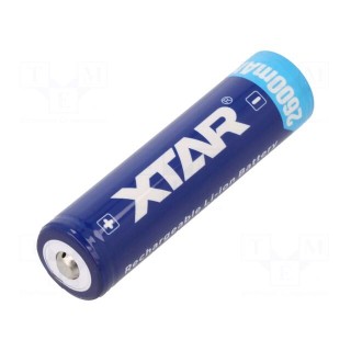 Re-battery: Li-Ion | MR18650 | 3.7V | 2600mAh | Ø18.6x70mm | 4.5A