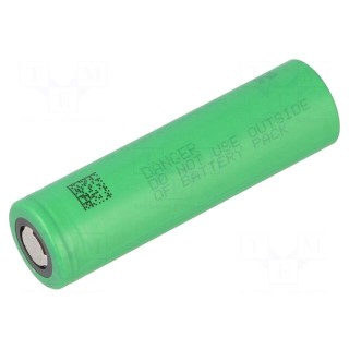 Re-battery: Li-Ion | 18650,MR18650 | 3.7V | 3000mAh | Ø18.5x65.2mm