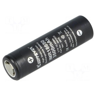 Re-battery: Li-Ion | 18650,MR18650 | 3.7V | 3500mAh | Ø18.5x66.5mm
