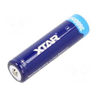 Re-battery: Li-Ion | 18650,MR18650 | 3.7V | 3600mAh | Ø18.6x69.5mm