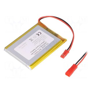 Re-battery: Li-Po | 3.7V | 3500mAh | cables | 7.2x55.5x68.5mm