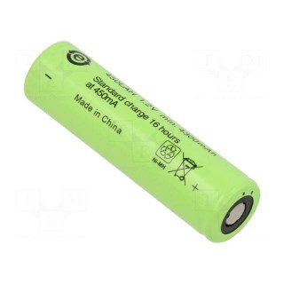 Re-battery: Ni-MH | 4/3A,4/3R23 | 1.2V | 4500mAh | Ø18.3x67mm