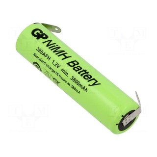 Re-battery: Ni-MH | 7/5A | 1.2V | 3800mAh | soldering lugs | Ø17.5x67mm