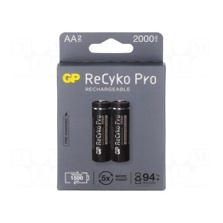 Re-battery: Ni-MH | AA | 1.2V | 2050mAh | ReCYKO PRO | blister | 2pcs.