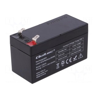 Re-battery: acid-lead | 12V | 1.3Ah | AGM | maintenance-free