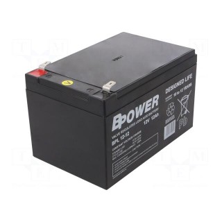 Re-battery: acid-lead | 12V | 12Ah | AGM | maintenance-free | 4kg | BPL