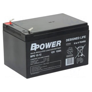 Re-battery: acid-lead | 12V | 12Ah | AGM | maintenance-free