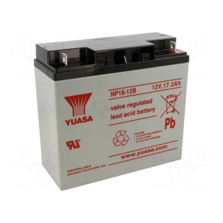 Re-battery: acid-lead | 12V | 18Ah | AGM | maintenance-free | 6.2kg