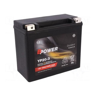 Re-battery: acid-lead | 12V | 18Ah | AGM | maintenance-free,right +