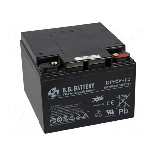 Re-battery: acid-lead | 12V | 28Ah | AGM | maintenance-free | 9.6kg