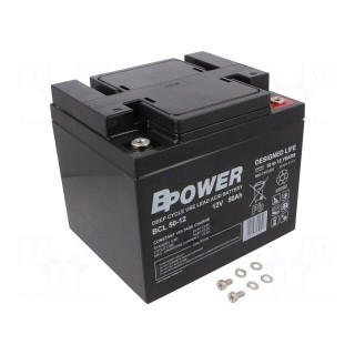 Re-battery: acid-lead | 12V | 50Ah | AGM | maintenance-free | 15.1kg