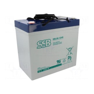 Re-battery: acid-lead | 12V | 55Ah | AGM | maintenance-free