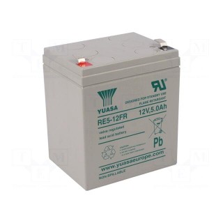 Re-battery: acid-lead | 12V | 5Ah | AGM | 90x70x106mm