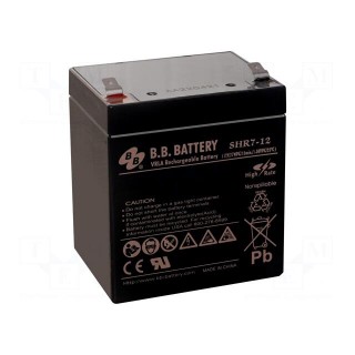 Re-battery: acid-lead | 12V | 7Ah | AGM | maintenance-free | 1.84kg