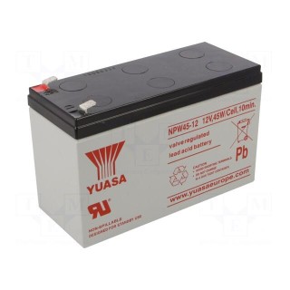 Re-battery: acid-lead | 12V | 8.5Ah | AGM | maintenance-free | 2.7kg