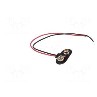 6F22 connector | 6F22,6LR61 | Batt.no: 1 | cables | 150mm