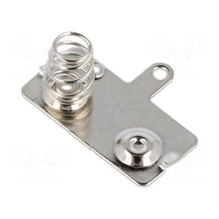Button-like/spring contact | AA,R6 | Batt.no: 2 | soldered | left