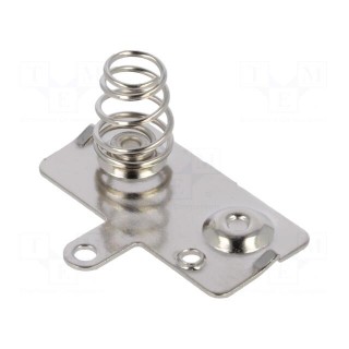 Button-like/spring contact | AA,R6 | Batt.no: 2 | soldered | right