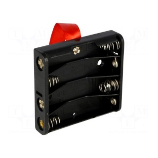 Holder | AAA,R3 | Batt.no: 4 | PCB | Features: ejection strip