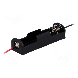 Holder | Leads: cables | Size: AA,R6 | Batt.no: 1 | Colour: black | 150mm