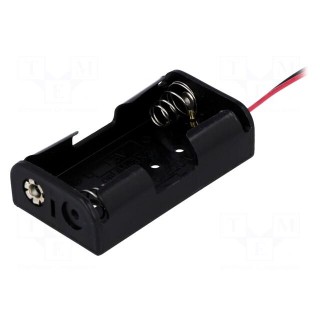 Holder | Leads: cables | Size: AA,R6 | Batt.no: 2 | Colour: black | 150mm