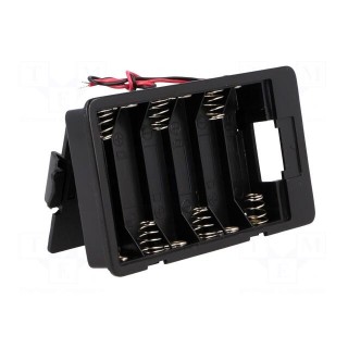 Holder | Leads: cables | Size: AA,R6 | Batt.no: 6 | Colour: black | 150mm