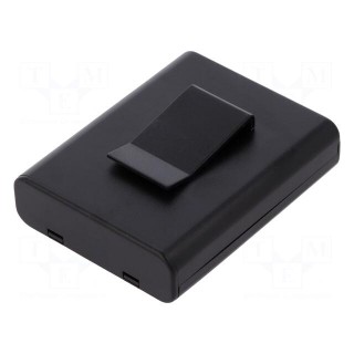 Holder | AA,R6 | Batt.no: 4 | Socket USB | black | with holder