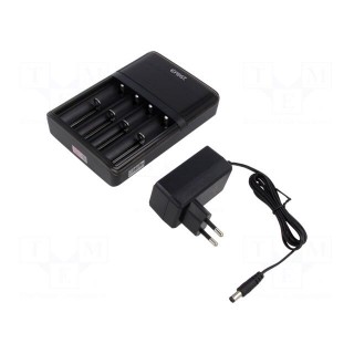 Charger: for rechargeable batteries | Li-Ion,Ni-Cd,Ni-MH | 1A