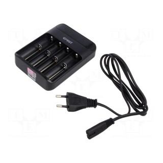 Charger: for rechargeable batteries | Li-Ion | 3.6/3.7V | 0.5A