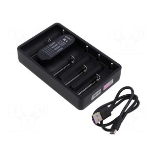 Charger: for rechargeable batteries | Li-Ion,Ni-Cd,Ni-MH | 3A