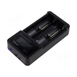 Charger: for rechargeable batteries | Li-Ion | 3.6/3.7V | 1A