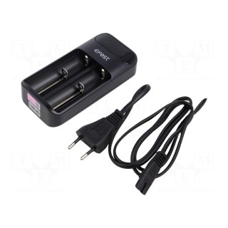 Charger: for rechargeable batteries | Li-Ion | 3.6/3.7V | 1A